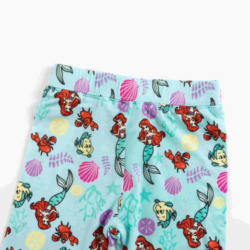 Mermaid And Flounder Bamboo Zipper Romper Pajamas