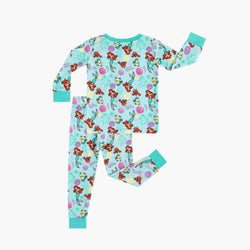 Mermaid And Flounder Bamboo Zipper Romper Pajamas