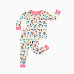 Monster Pentagram Kids Bamboo Two-Piece Pajama Set
