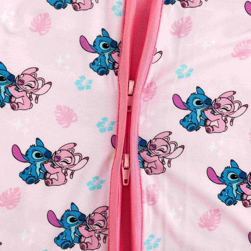 Blue Pink Baby Bamboo Zipper Romper Pajamas