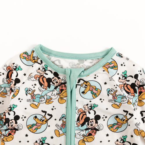 Mouse Dog Duck Baby Bamboo Zipper Romper Pajamas