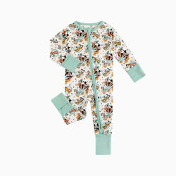 Mouse Dog Duck Baby Bamboo Zipper Romper Pajamas