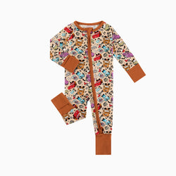 Car Club Bamboo Zipper Romper Pajamas
