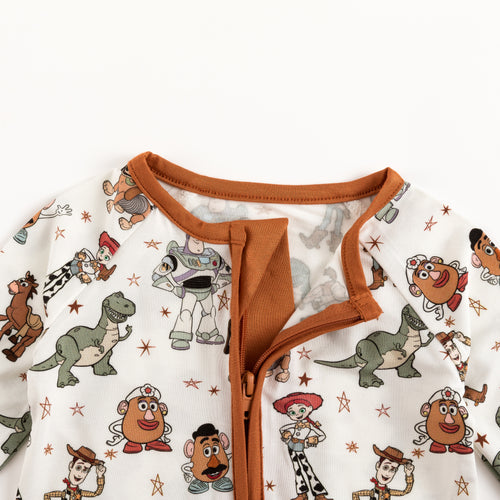 Toy Club Bamboo Zipper Romper Pajamas