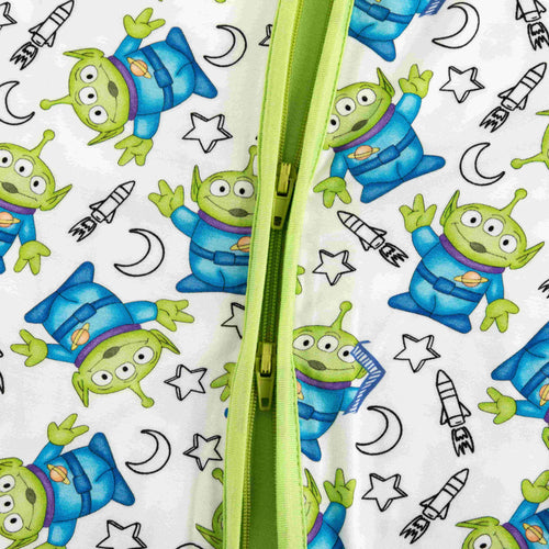 Green Monster Bamboo Zipper Romper Pajamas