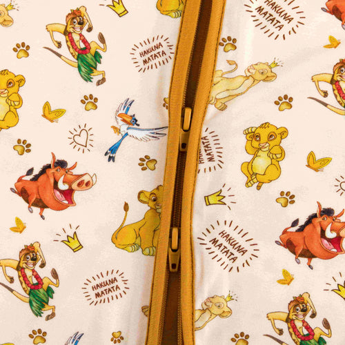King Lion Friends Bamboo Zipper Romper Pajamas