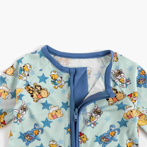 Little Bear Pentagram Bamboo Zipper Romper Pajamas