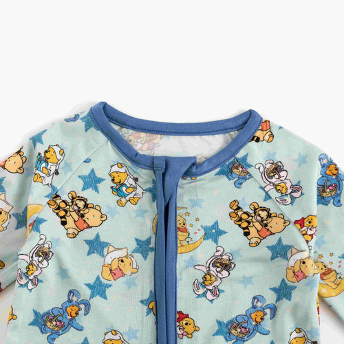 Little Bear Pentagram Bamboo Zipper Romper Pajamas