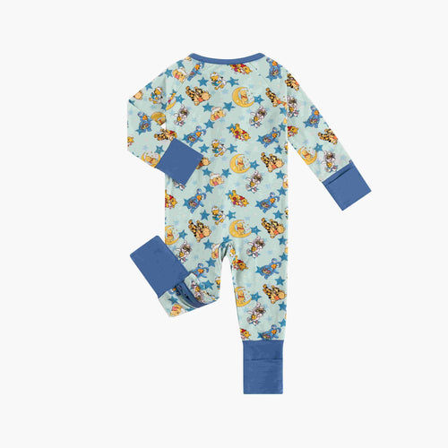Little Bear Pentagram Bamboo Zipper Romper Pajamas