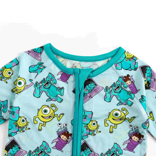 Monster Bamboo Zipper Romper Pajamas