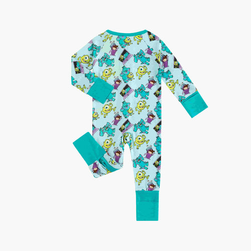Monster Bamboo Zipper Romper Pajamas