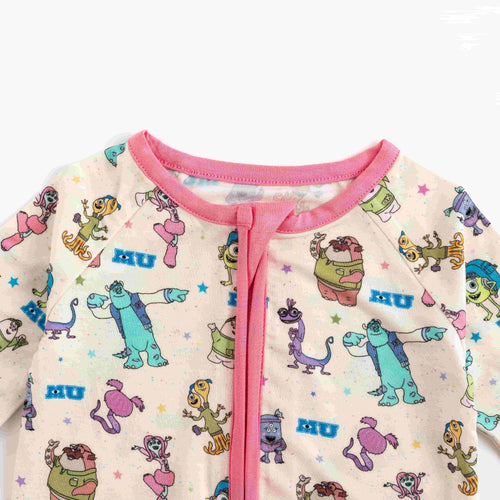 Monster Pentagram Baby Bamboo Zipper Romper Pajamas