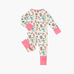 Monster Pentagram Baby Bamboo Zipper Romper Pajamas