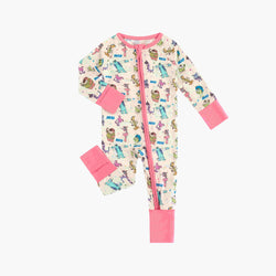Monster Pentagram Baby Bamboo Zipper Romper Pajamas