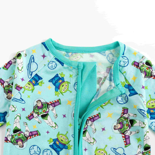 Toy Club Planet Bamboo Zipper Romper Pajamas