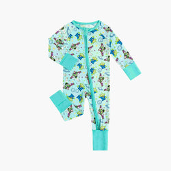 Toy Club Planet Bamboo Zipper Romper Pajamas