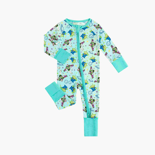 Toy Club Planet Bamboo Zipper Romper Pajamas