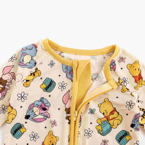 Little Bear Bee Pig BBamboo Zipper Romper Pajamas