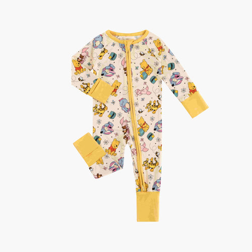 Little Bear Bee Pig BBamboo Zipper Romper Pajamas