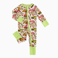 Christmas Toy Pals Baby Bamboo Zipper Pajama Romper