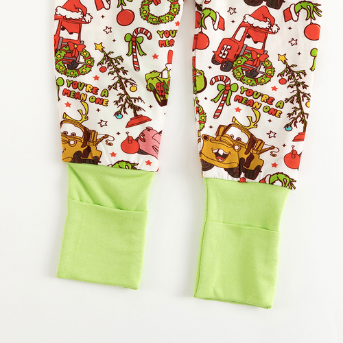 Christmas Toy Pals Baby Bamboo Zipper Pajama Romper