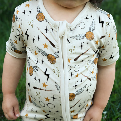 Magic-themed Shorty Bamboo Viscose Zippy Romper