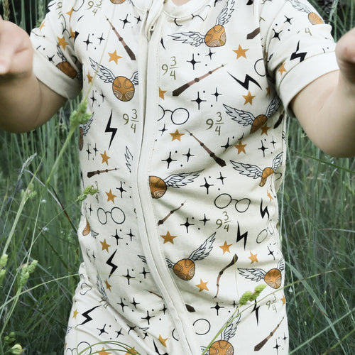 Magic-themed Shorty Bamboo Viscose Zippy Romper