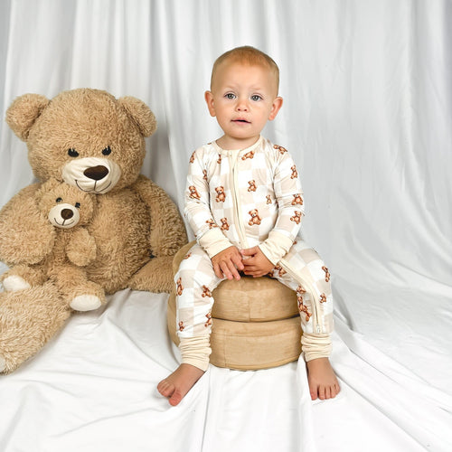 Cute Bear Bamboo Zippy Pajamas