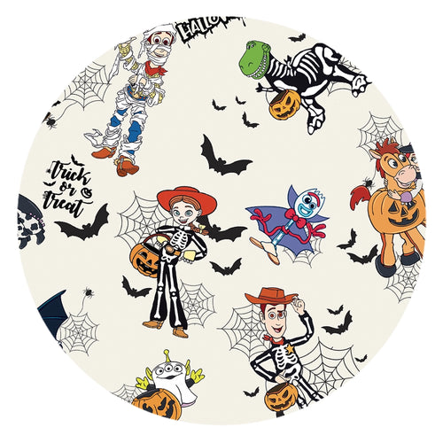 Halloween Space Cowboys and Aliens Baby Bamboo Zipper Romper Pajamas