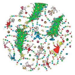 Christmas Tree Light Green Face Bamboo Family Matching Pajamas
