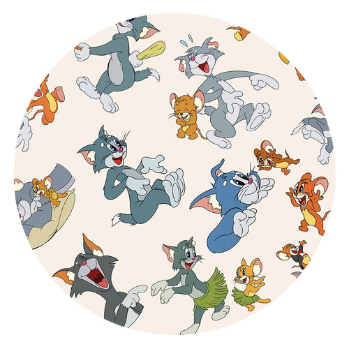 Cat And Mouse Baby Bamboo Zipper Romper Pajamas