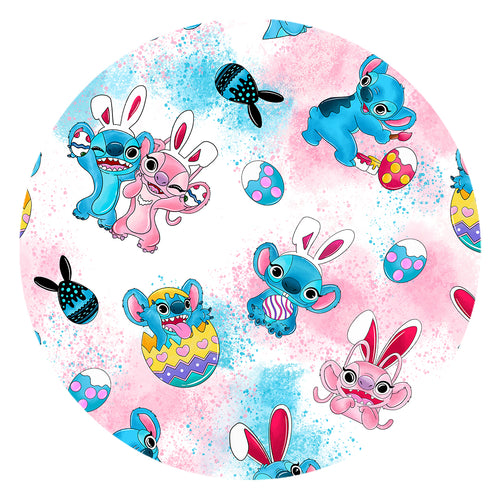 Easter Monster Bunny Egg Blue Baby Bamboo Zipper Romper Pajamas