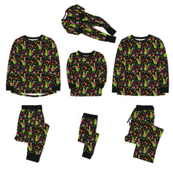 Christmas Tree Green Face Gift Bamboo Family Matching Pajamas
