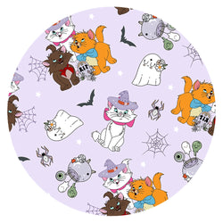 Halloween Midnight Cats and Spider Bamboo Family Matching Pajamas