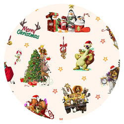 Christmas Safari Park Friends Adventure Bamboo Family Matching Pajamas