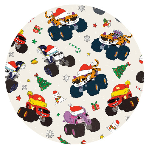 Christmas Animal Car Gifts Baby Bamboo Zipper Romper Pajamas