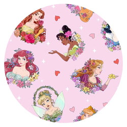 Garden Floral Princess Dreams on Pink Bamboo Family Matching Pajamas