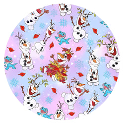 Christmas Big Face Snowman Multicolor Bamboo Family Matching Pajamas