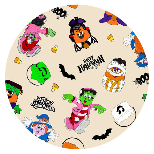 Halloween Colorful Buckets and Fast-food Friends Kids Bamboo Two-Piece Pajama Set