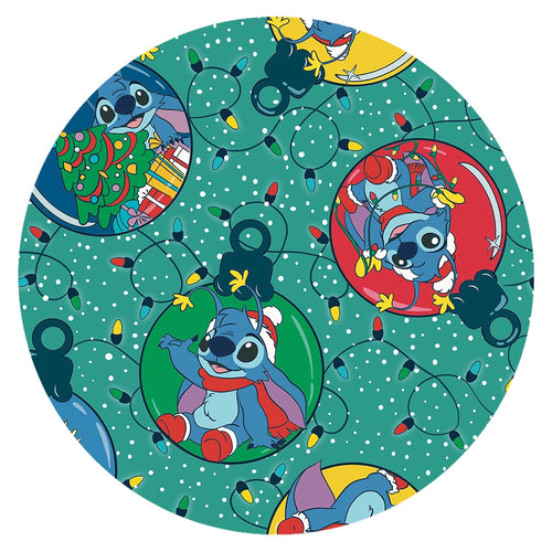 Christmas Playful Blue Buddy Baubles Baby Bamboo Zipper Romper Pajamas