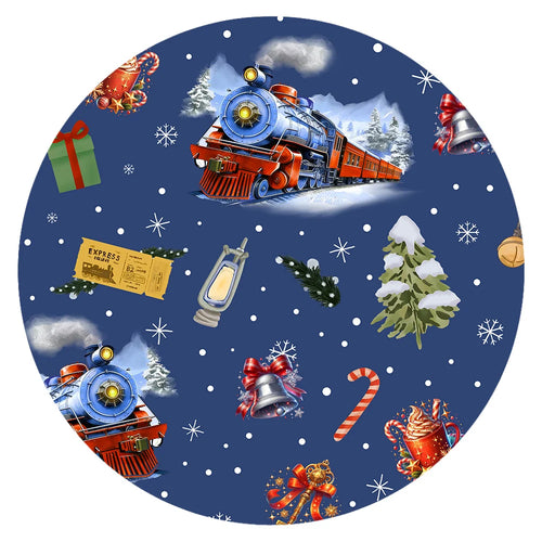 Christmas Snowy Train Adventure and Gift Baby Bamboo Zipper Romper Pajamas