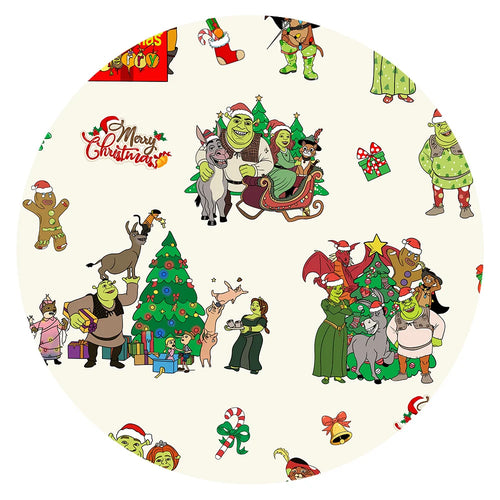 Christmas Green Swamp Monster Family Celebration Baby Bamboo Zipper Romper Pajamas
