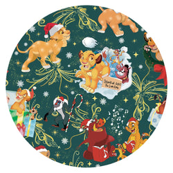 Christmas Safari Lion and Friends on Forest Green Bamboo Family Matching Pajamas
