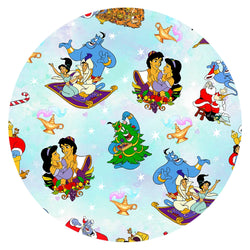 Christmas Blue Genie and Royal Couples Bamboo Family Matching Pajamas