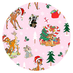 Christmas Pink Deer and Woodland Pals Bamboo Family Matching Pajamas