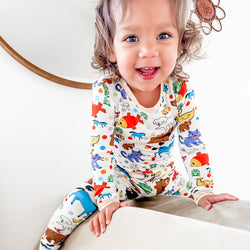 FancyPrince Animal Print Kid Bamboo Two-Piece Pajama Set