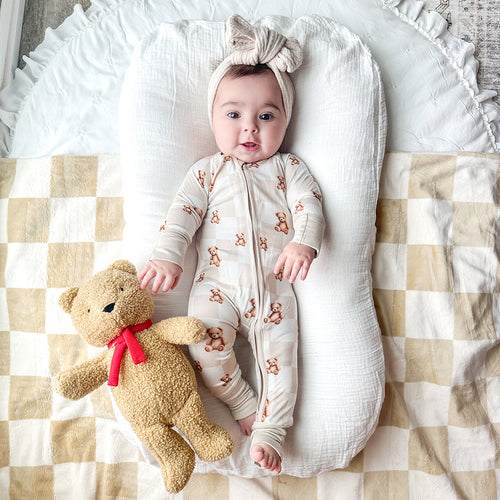 Cute Bear Bamboo Zippy Pajamas