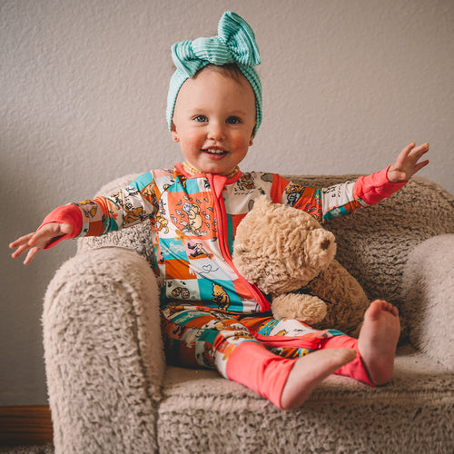 Cuddly Little Bear and friends Bamboo Zipper Pajamas