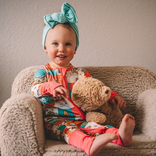 Cuddly Little Bear and friends Bamboo Zipper Pajamas