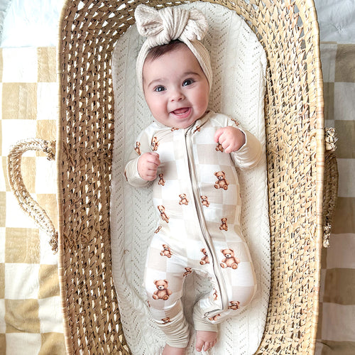 Cute Bear Bamboo Zippy Pajamas